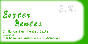 eszter mentes business card